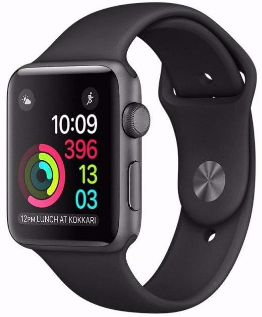 Apple Watch S2 42mm, Space Gray Aluminum Case with Black Sport Band MP062LL/A